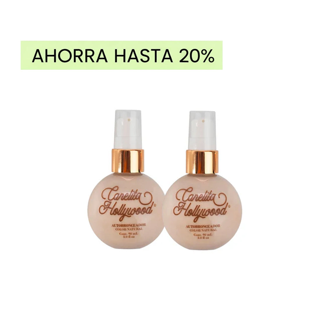 COMBO X2 CANELITA HOLLYWOOD® AUTOBRONCEADOR NATURAL