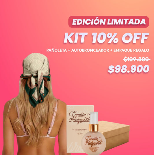 Kit autobronceador CANELITA HOLLYWOOD NATURAL + pañoleta