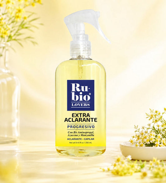 Frasco de 250 ml con atomizador del aclarante progresivo – Rubio Lovers extra aclarante capilar | Nova Oficial