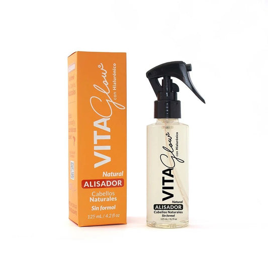 Frasco de 125 ml con atomizador y su caja, para cabellos naturales – VitaGlow alisador progresivo sin formol | Nova Oficial